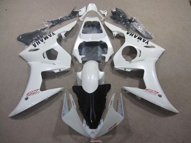 Blanco con Negro Calcomanía Carenado Moto Yamaha R6 03-05