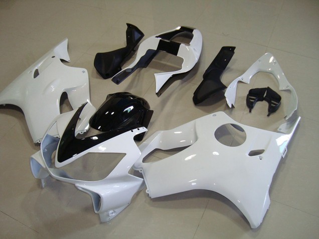 Blanco con Negro Raya Carenado Moto Honda CBR 600 F4i 01-03