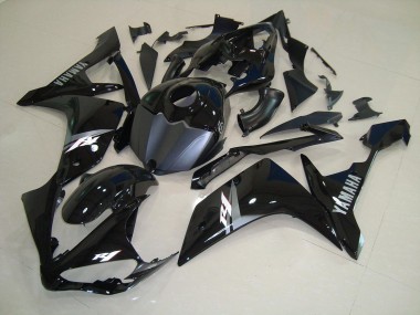 Brillante Negro Blanco Carenado Moto Yamaha R1 07-08