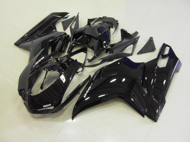 Brillante Negro Carenado Moto Ducati 848 1098 1198 07-14 Brillante Negro Carenado Moto Ducati 848 1098 1198 07-14