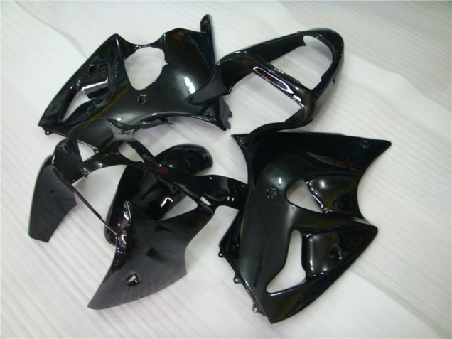 Brillante Negro Carenado Moto Kawasaki ZX6R 00-02 Brillante Negro Carenado Moto Kawasaki ZX6R 00-02