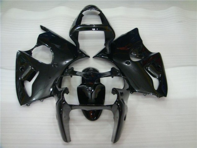 Brillante Negro Carenado Moto Kawasaki ZX6R 00-02 Brillante Negro Carenado Moto Kawasaki ZX6R 00-02