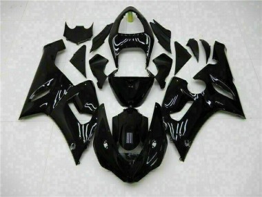 Brillante Negro Carenado Moto Kawasaki ZX6R 05-06