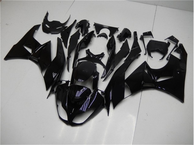 Brillante Negro Carenado Moto Kawasaki ZX6R 09-12 Brillante Negro Carenado Moto Kawasaki ZX6R 09-12