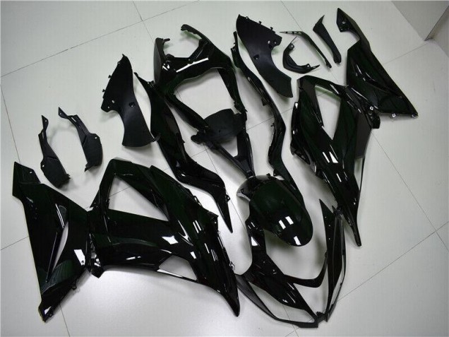 Brillante Negro Carenado Moto Kawasaki ZX6R 13-18 Brillante Negro Carenado Moto Kawasaki ZX6R 13-18