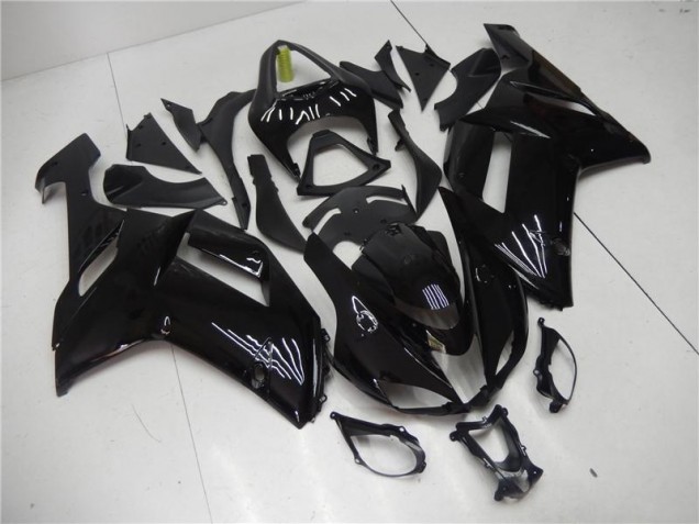 Brillante Negro Kits Carenado Moto Kawasaki ZX6R 07-08 Brillante Negro Kits Carenado Moto Kawasaki ZX6R 07-08
