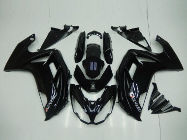 Brillante Negro Kits Completo Carenado Moto ABS Kawasaki EX650 12-16