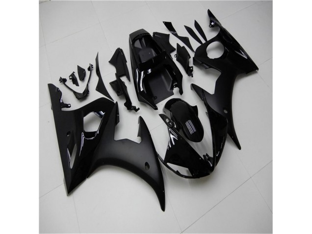 Brillante Negro Mate Carenado Moto Yamaha R6 03-05 Brillante Negro Mate Carenado Moto Yamaha R6 03-05