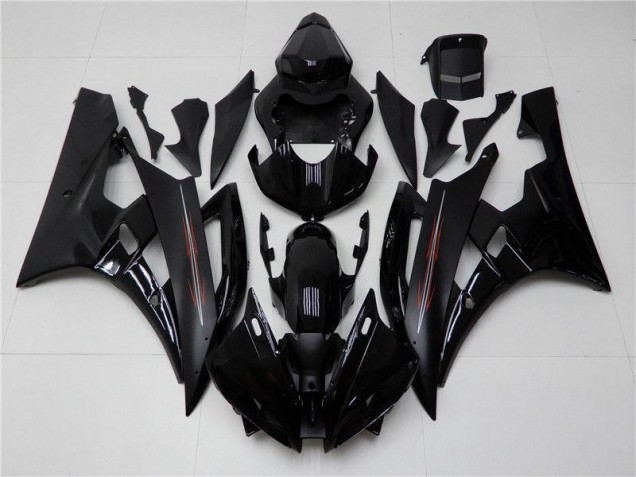 Brillante Negro Mate Carenado Moto Yamaha R6 06-07 Brillante Negro Mate Carenado Moto Yamaha R6 06-07