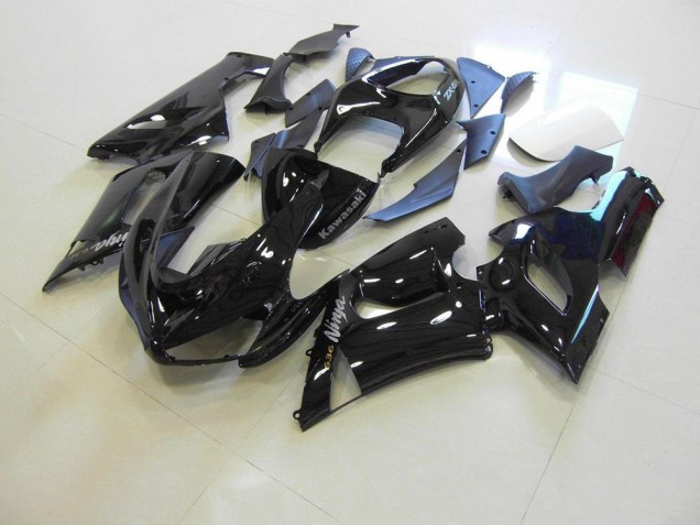Brillante Negro Plata Calcomanías Carenado Moto Kawasaki ZX6R 05-06 Brillante Negro Plata Calcomanías Carenado Moto Kawasaki ZX6R 05-06