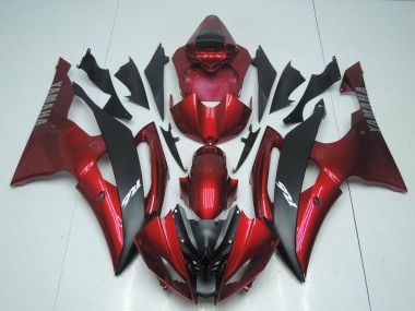 Caramelo Rojo & Negro Carenado Moto Yamaha R6 08-16