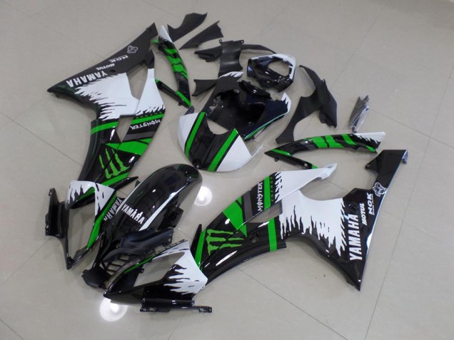 Especial Blanco Verde Monster Carenado Moto Yamaha R6 08-16 Especial Blanco Verde Monster Carenado Moto Yamaha R6 08-16