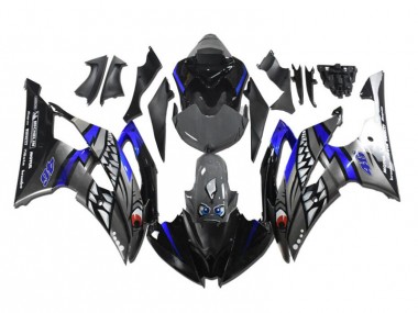 Gris Azul Tiburón Carenado Moto Yamaha R6 08-16