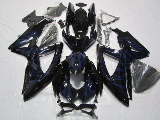 Llama azul negra Carenado Moto Suzuki GSXR 600 K8 08-10 Llama azul negra Carenado Moto Suzuki GSXR 600 K8 08-10
