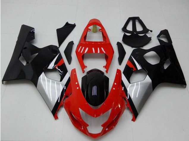 Carenados Moto Suzuki GSXR 600/750 2004-2005 - Rojo Plata Negro Fábrica