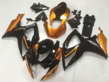 Carenados Moto Suzuki GSXR 600/750 2006-2007 - Naranja Negro Brillante Fábrica