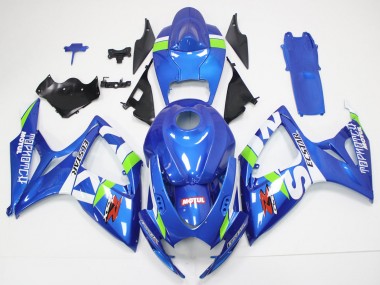 Carenados Moto Suzuki GSXR 600/750 2006-2007 - Azul Blanco Verde Rojo Fábrica