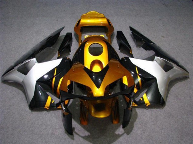 Carenado Moto Honda CBR600RR 2003-2004 - Plata Oro Negro Brillante Fábrica