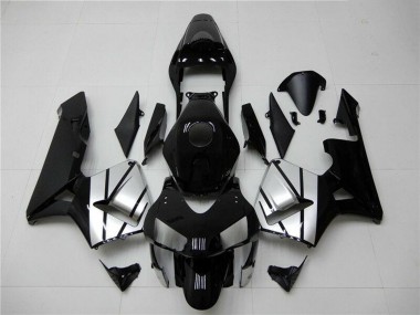 Carenados Moto Honda CBR600RR 2003-2004 - Plata Negro Brillante Raya Fábrica