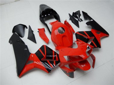 Carenados Moto Honda CBR600RR 2003-2004 - Rojo Negro Brillante OEM Estilo Fábrica