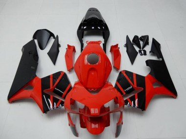 Carenados Moto Honda CBR600RR 2003-2004 - Rojo Negro Brillante OEM Estilo Fábrica
