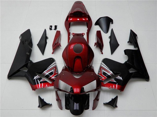 Carenado Moto Honda CBR600RR 2003-2004 - Rojo Plata Negro Brillante Fábrica