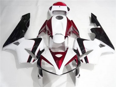 Kits Carenados Moto Honda CBR600RR 2005-2006 - Blanco Rojo Negro Fábrica