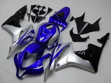 Carenados Moto Honda CBR600RR 2007-2008 - Plata Azul Negro Brillante OEM Estilo Fábrica