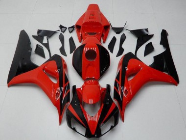 Kits Carenados Moto Honda CBR1000RR 2006-2007 - Rojo Negro Brillante Fábrica