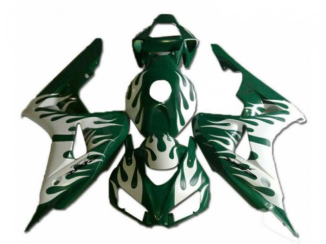 Carenados Moto Honda CBR1000RR 2006-2007 - Blanco Verde Llama Fábrica