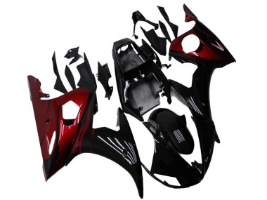 Kits Carenado Moto Yamaha YZF R6 2003-2004 - Negro Brillante Rojo Fábrica