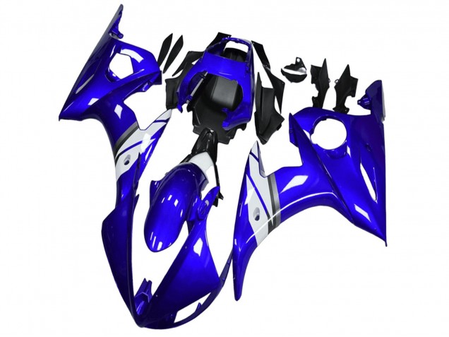 Carenados Moto Yamaha YZF R6 2003-2004 - Azul Blanco Fábrica