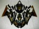 Carenados Moto Yamaha YZF R6 2008-2016 - Negro Brillante Oro Llama Fábrica