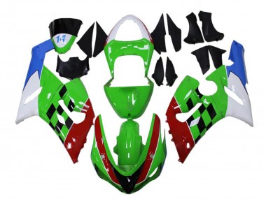 Carenados Moto Kawasaki ZX6R 2005-2006 - Blanco Verde Azul Rojo Negro Fábrica