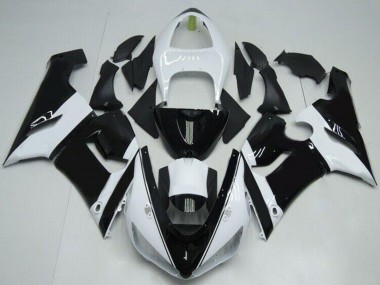 Carenados Moto Kawasaki ZX6R 2005-2006 - Blanco Negro Brillante Fábrica