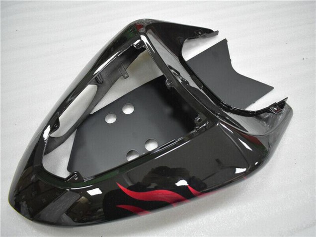 Carenado Moto Kawasaki ZX10R 2006-2007 - Negro Brillante Rojo Llama Fábrica
