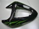 Carenados Moto Kawasaki ZX10R 2006-2007 - Negro Brillante Verde Llama Fábrica