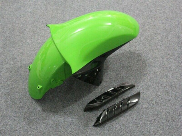Carenado Moto Kawasaki ZX14R ZZR1400 2006-2011 - Verde Negro Brillante Fábrica