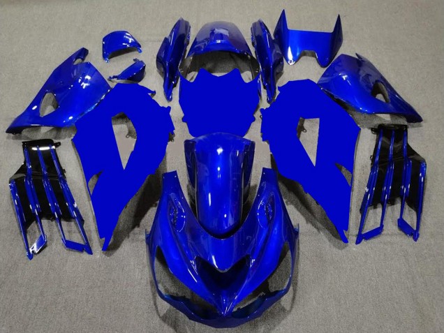 Carenados Moto Kawasaki ZX14R ZZR1400 2012-2024 - Azul Negro Fábrica