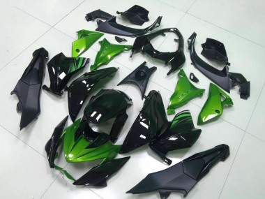 Carenado Moto Kawasaki Z800 2013-2018 - Verde Negro Brillante Fábrica