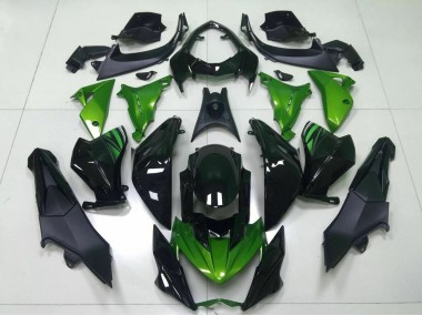 Carenado Moto Kawasaki Z800 2013-2018 - Verde Negro Brillante Fábrica