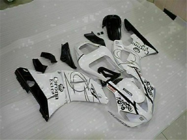 Carenados Moto Yamaha YZF R1 2000-2001 - Blanco Negro Corona Extra Fábrica