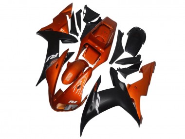 Carenados Moto Yamaha YZF R1 2002-2003 - Naranja Negro Mate Fábrica