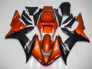 Carenados Moto Yamaha YZF R1 2002-2003 - Naranja Negro Mate Fábrica