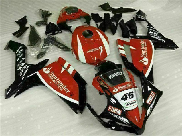 Carenados Moto Yamaha YZF R1 2007-2008 - Rojo Blanco Negro Fimer Santander 46 Fábrica