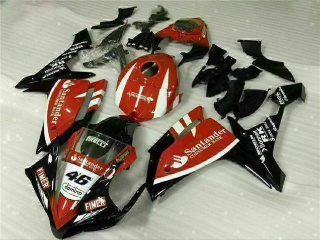 Carenados Moto Yamaha YZF R1 2007-2008 - Rojo Blanco Negro Fimer Santander 46 Fábrica