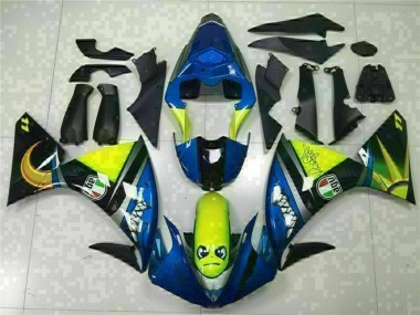 Carenados Moto Yamaha YZF R1 2009-2011 - Azul Amarillo Tiburón Fábrica