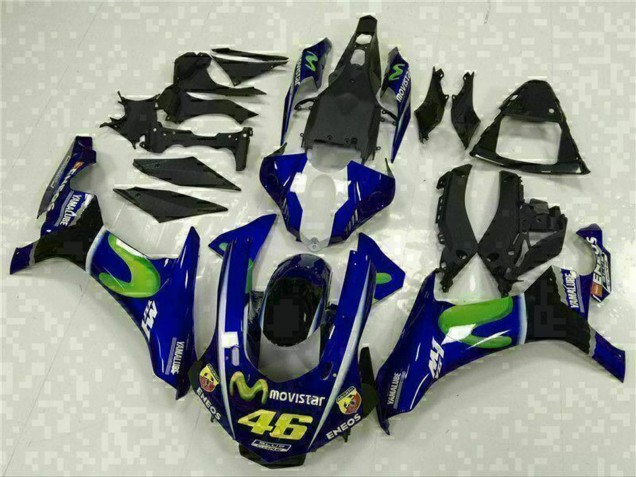 Carenados Moto Yamaha YZF R1 2015-2019 - Azul Plata Negro Verde MoviStar Fábrica