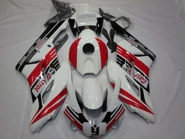 Carenados Moto Honda CBR1000RR 2004-2005 - Blanco Rojo Negro Brillante Castrol 9 Fábrica