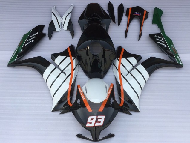 Carenados Moto Honda CBR1000RR 2012-2016 - Blanco Naranja Negro Brillante Baracuda 93 Fábrica